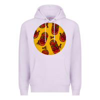 Lilac african masks round earrings 5 Premium Hoodie - BundleAndBundleShop