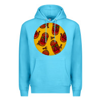 Ocean Blue african masks round earrings 5 Premium Hoodie - BundleAndBundleShop