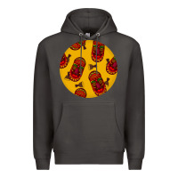 Smoke african masks round earrings 5 Premium Hoodie - BundleAndBundleShop