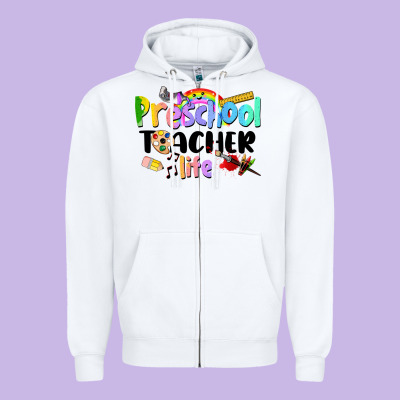 Preschool Teacher Life Zipper Hoodie Designed By Lillyallendesigns