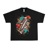 Black Football lightning bolt leopard Urban Heavy Tee - HowdyJamesFarm