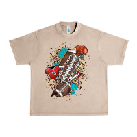 French Oak Football lightning bolt leopard Urban Heavy Tee - HowdyJamesFarm