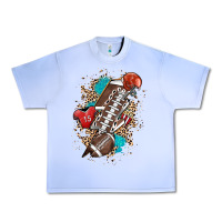 Grape Ice Football lightning bolt leopard Urban Heavy Tee - HowdyJamesFarm