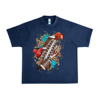 Navy Football lightning bolt leopard Urban Heavy Tee - HowdyJamesFarm