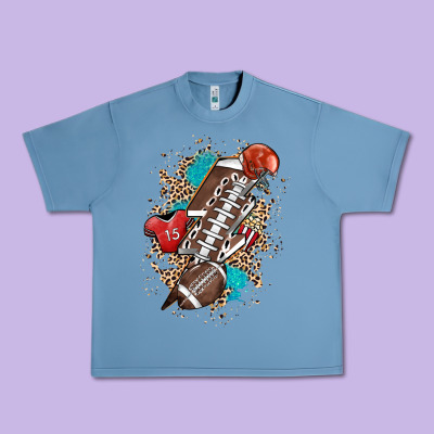 Football Lightning Bolt Leopard Urban Heavy Tee Designed By Howdyjamesfarm