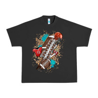 Pigment Black Football lightning bolt leopard Urban Heavy Tee - HowdyJamesFarm
