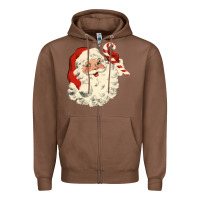 Chestnut santa vintage face Zipper Hoodie - minhPixels