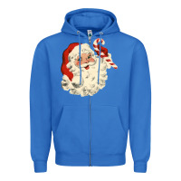 True Royal santa vintage face Zipper Hoodie - minhPixels