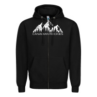 Black Canadian Rockies Gift Canada Rocky Mountains Souvenir Zipper Hoodie - minhPixels