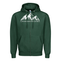 Sports Green Canadian Rockies Gift Canada Rocky Mountains Souvenir Zipper Hoodie - minhPixels