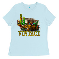 Baby Blue Rusty Grunge Car Vintage Ladies Tee - Bettercallsaul