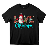 Black love christmas snowman Heavy Core Tee - JahusDesignShop