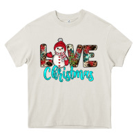 Cream love christmas snowman Heavy Core Tee - JahusDesignShop