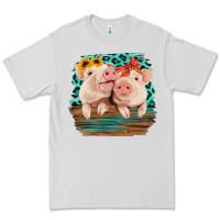 Dove Grey Cute Couple Pigs Premium Tee - Bettercallsaul