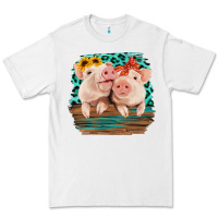 White Cute Couple Pigs Premium Tee - Bettercallsaul