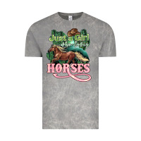 Cloud Rock Just a girl who loves Horses Vintage Tee - HowdyJamesFarm