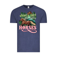 Vintage Denim Just a girl who loves Horses Vintage Tee - HowdyJamesFarm