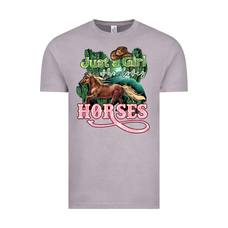 Just A Girl Who Loves Horses Vintage Tee by HowdyJamesFarm | Teevron