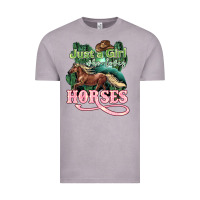 Vintage Zinc Just a girl who loves Horses Vintage Tee - HowdyJamesFarm