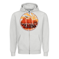 Dove Grey Retro Vintage Sedona Arizona Hiking Sunset Dawn Gift Zipper Hoodie - minhPixels
