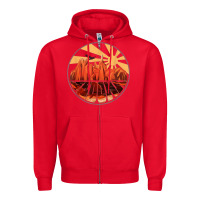 Red Retro Vintage Sedona Arizona Hiking Sunset Dawn Gift Zipper Hoodie - minhPixels