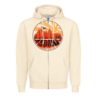 Sandshell Retro Vintage Sedona Arizona Hiking Sunset Dawn Gift Zipper Hoodie - minhPixels