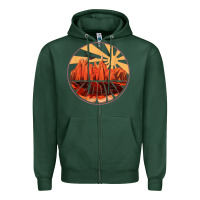 Sports Green Retro Vintage Sedona Arizona Hiking Sunset Dawn Gift Zipper Hoodie - minhPixels