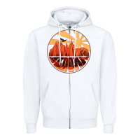 White Retro Vintage Sedona Arizona Hiking Sunset Dawn Gift Zipper Hoodie - minhPixels