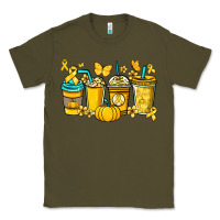 Army Green Childhood Cancer coffee cups yellow ribbon Classic Tee - NancyCooperArtShop
