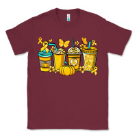 Burgundy Childhood Cancer coffee cups yellow ribbon Classic Tee - NancyCooperArtShop