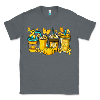 Charcoal Heather Childhood Cancer coffee cups yellow ribbon Classic Tee - NancyCooperArtShop