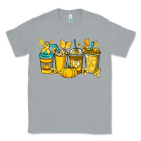 Heather Grey Childhood Cancer coffee cups yellow ribbon Classic Tee - NancyCooperArtShop
