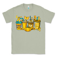 Matcha Childhood Cancer coffee cups yellow ribbon Classic Tee - NancyCooperArtShop