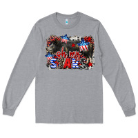 Heather Grey Oh my stars pig Long Sleeve Tee - CowGirlArtShop