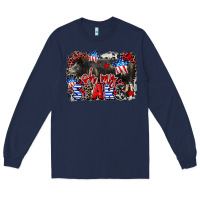 Navy Oh my stars pig Long Sleeve Tee - CowGirlArtShop