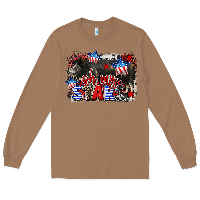 Oh My Stars Pig Long Sleeve Tee by CowGirlArtShop | Teevron