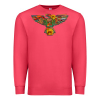 Cardinal thunderbird  wild soul with sunflower serape aztec Premium Sweatshirt - Artiststas
