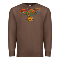 Chestnut thunderbird  wild soul with sunflower serape aztec Premium Sweatshirt - Artiststas