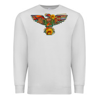 Dove Grey thunderbird  wild soul with sunflower serape aztec Premium Sweatshirt - Artiststas
