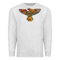Oatmeal Heather thunderbird  wild soul with sunflower serape aztec Premium Sweatshirt - Artiststas