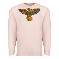 Pale Pink thunderbird  wild soul with sunflower serape aztec Premium Sweatshirt - Artiststas