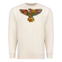 Sandshell thunderbird  wild soul with sunflower serape aztec Premium Sweatshirt - Artiststas