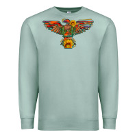 Seafoam thunderbird  wild soul with sunflower serape aztec Premium Sweatshirt - Artiststas