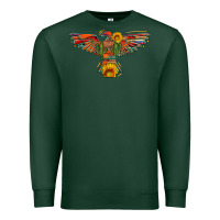 Sports Green thunderbird  wild soul with sunflower serape aztec Premium Sweatshirt - Artiststas