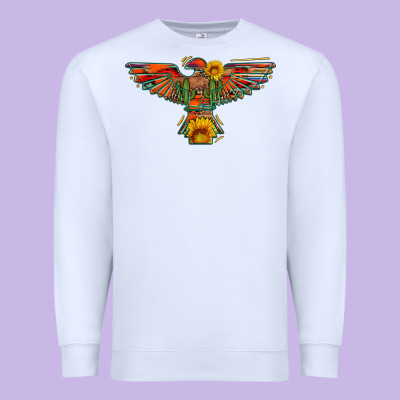 Thunderbird  Wild Soul With Sunflower Serape Aztec Premium Sweatshirt Designed By Artiststas