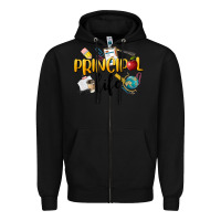 Black Principal Life Zipper Hoodie - LillyAllenDesigns