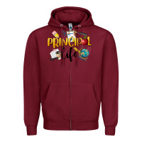 Burgundy Principal Life Zipper Hoodie - LillyAllenDesigns