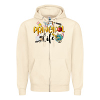 Sandshell Principal Life Zipper Hoodie - LillyAllenDesigns