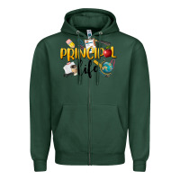 Sports Green Principal Life Zipper Hoodie - LillyAllenDesigns