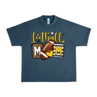 Midnight Navy Football mom yellow team color Urban Heavy Tee - HowdyJamesFarm